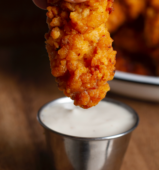 Fried chicken with dip