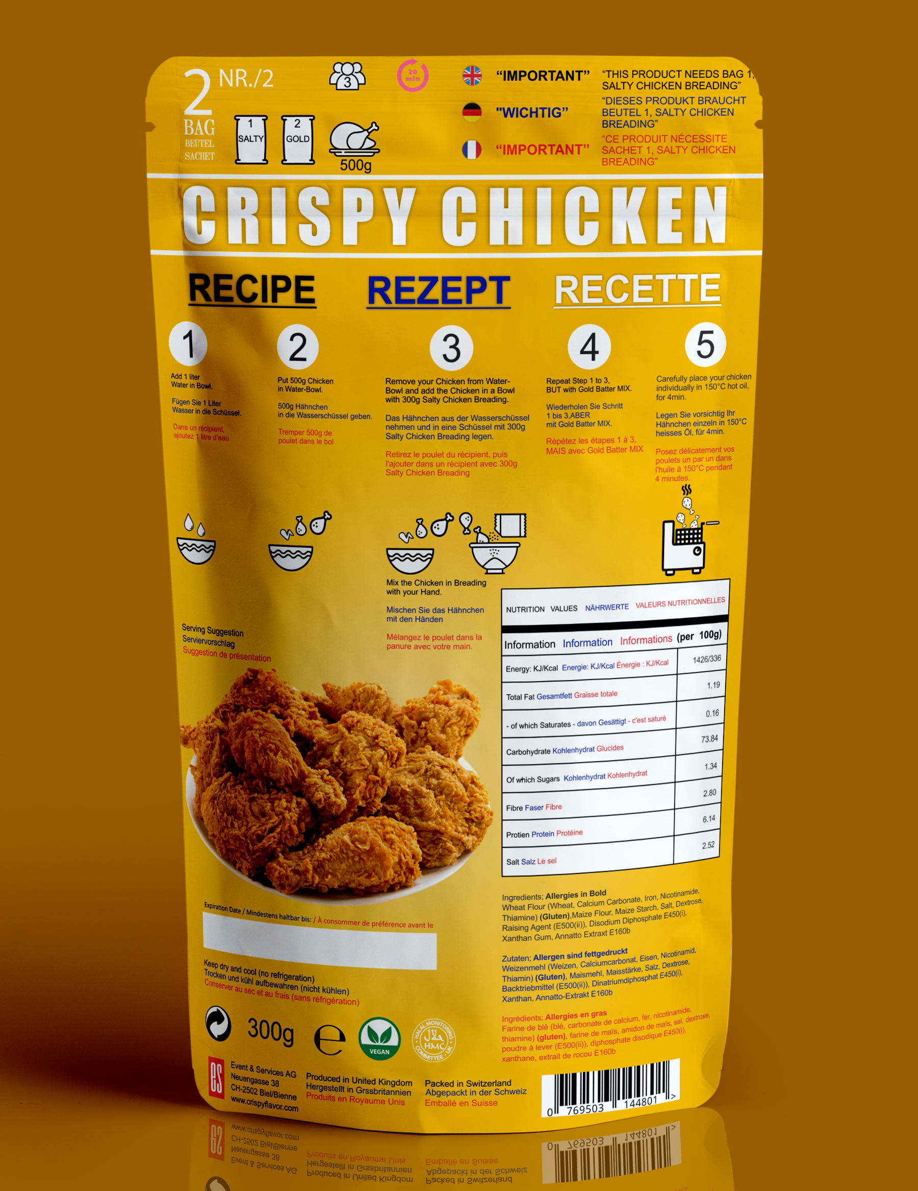 Gold Crispy Fried Chicken Batter Mix