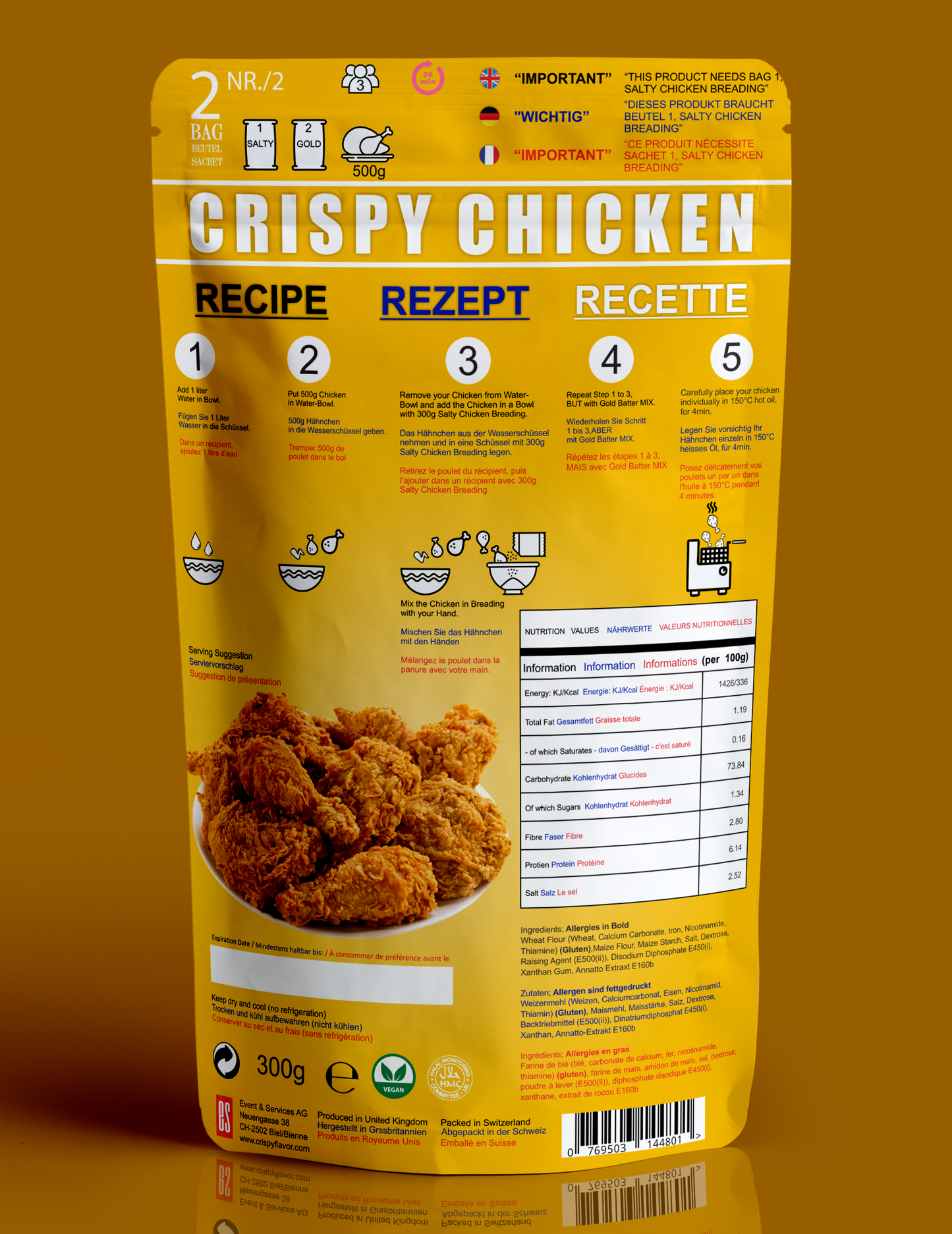 Gold Crispy Fried Chicken Batter Mix 