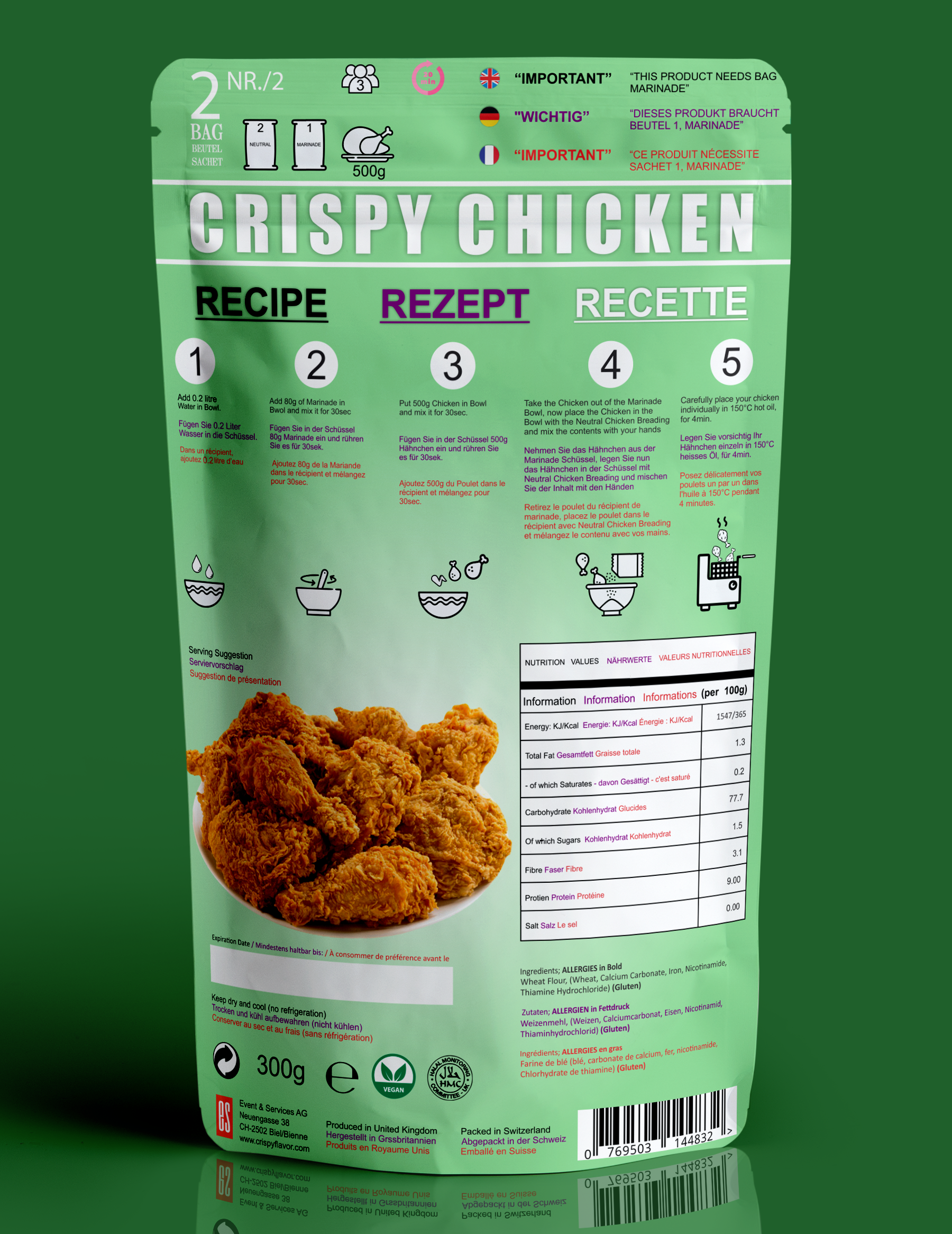 Neutral Crispy Fried Chicken Batter Mix